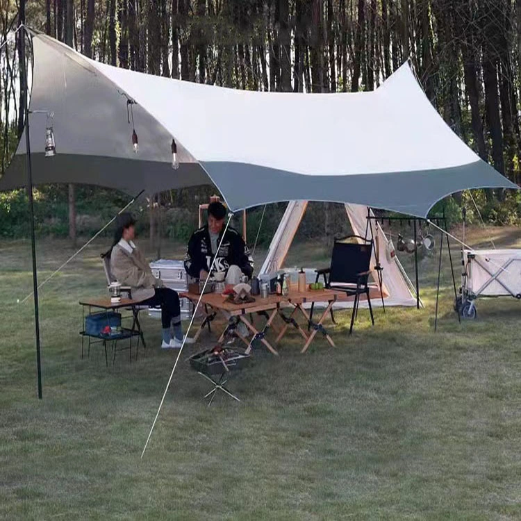 防風210tポリエステル日曜日の避難所の上のキャンプ浜のテントの日曜日の避難所の陰のキャンプの防水破裂音