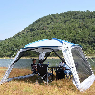 銀製のコーティング210D多数部屋のキャンプ テントW/P 2000mm 6人の防水テント