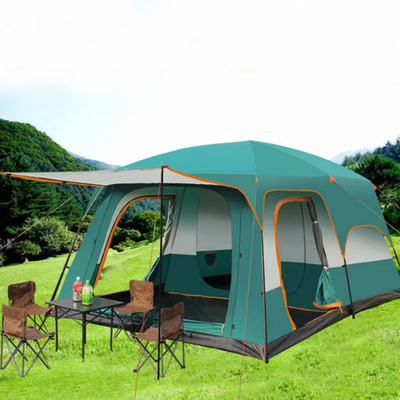 210D二重層防水キャンプ家族のテント3000mm Puのコーティングのテント