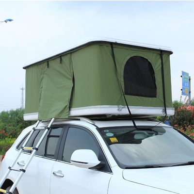 裂け目停止キャンバスの屋外のキャンプ車の屋根のテントの二重層