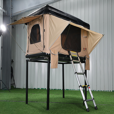 まっすぐな固定のタイプ屋外の堅い貝車の屋根のテントPUは塗った
